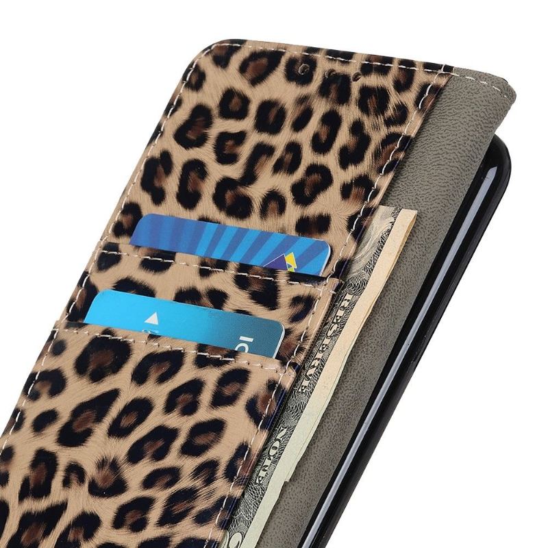 Fodral För Xiaomi Redmi Note 9T Leopardstil I Konstläder