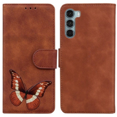 Läderfodral Moto G200 5G Skin-touch Butterfly