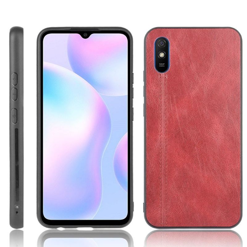 Skal För Xiaomi Redmi 9A Fallskydd Lädereffektsömmar