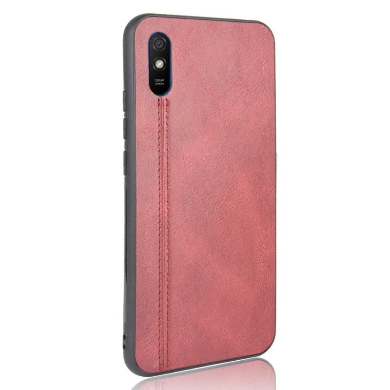 Skal För Xiaomi Redmi 9A Fallskydd Lädereffektsömmar