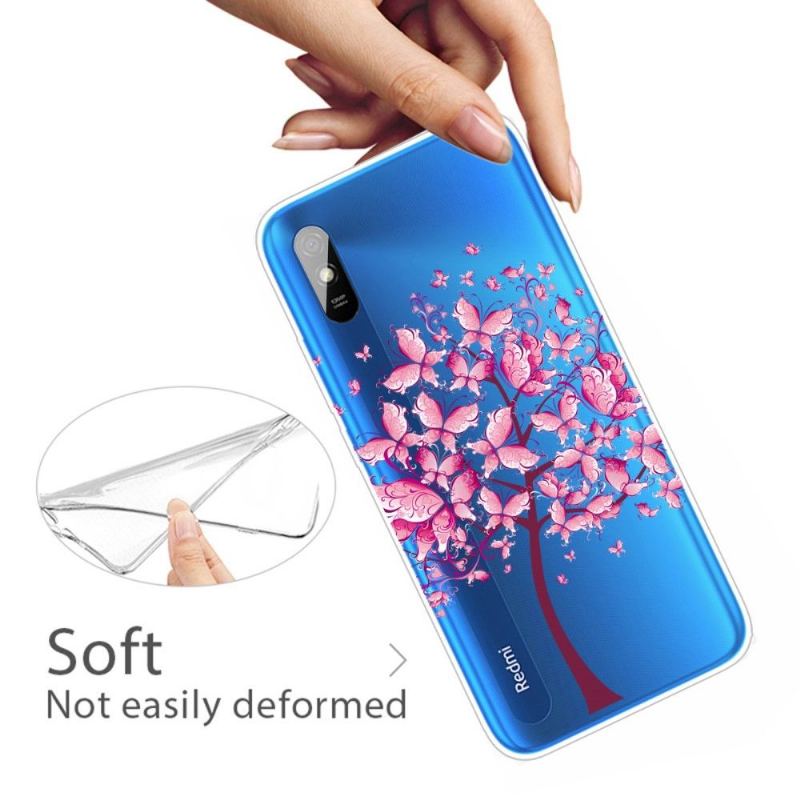 Skal För Xiaomi Redmi 9A Hemming Fjärilsträd