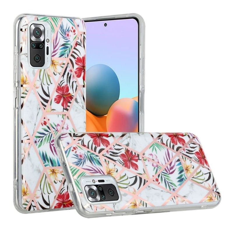 Skal För Xiaomi Redmi Note 10 Pro Silikon - Exotiska Blommor