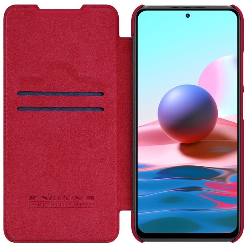 Fodral För Xiaomi Redmi Note 10 5G / Poco M3 Pro Lädereffekt I Qin-serien