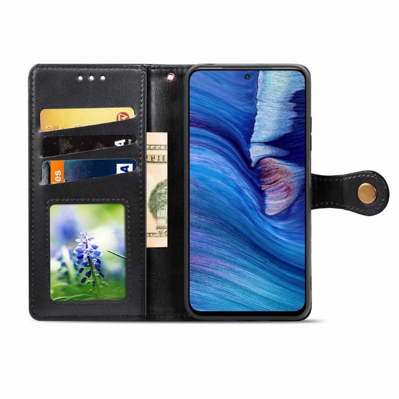 Folio-fodral För Xiaomi Redmi Note 10 5G / Poco M3 Pro Fallskydd Indila Korthållare I Konstläder