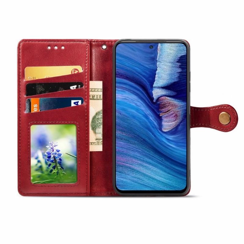 Folio-fodral För Xiaomi Redmi Note 10 5G / Poco M3 Pro Fallskydd Indila Korthållare I Konstläder