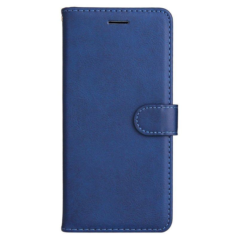 Folio-fodral OnePlus 10 Pro 5G Med Kedjar Strappy Plain Leather Style