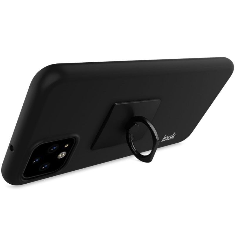 Google Pixel 4 Xl - Fodral Med Stativ + Härdat Glas - Svart Metall