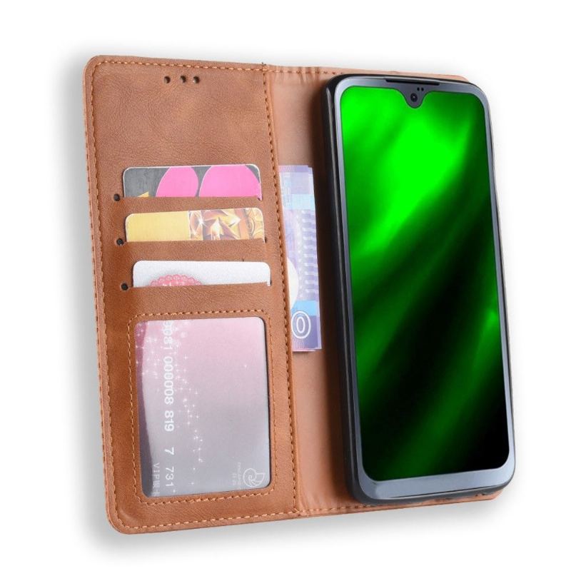 Fodral Case För Motorola Moto G7 Fallskydd Läderstil Le Cirénius