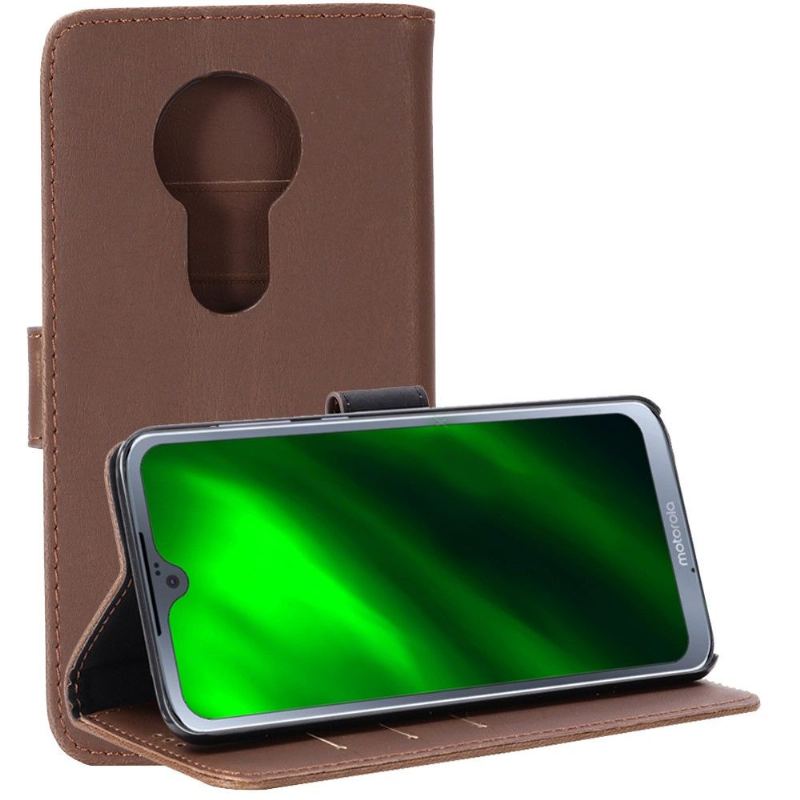 Fodral Case För Motorola Moto G7 Retro Konstläder