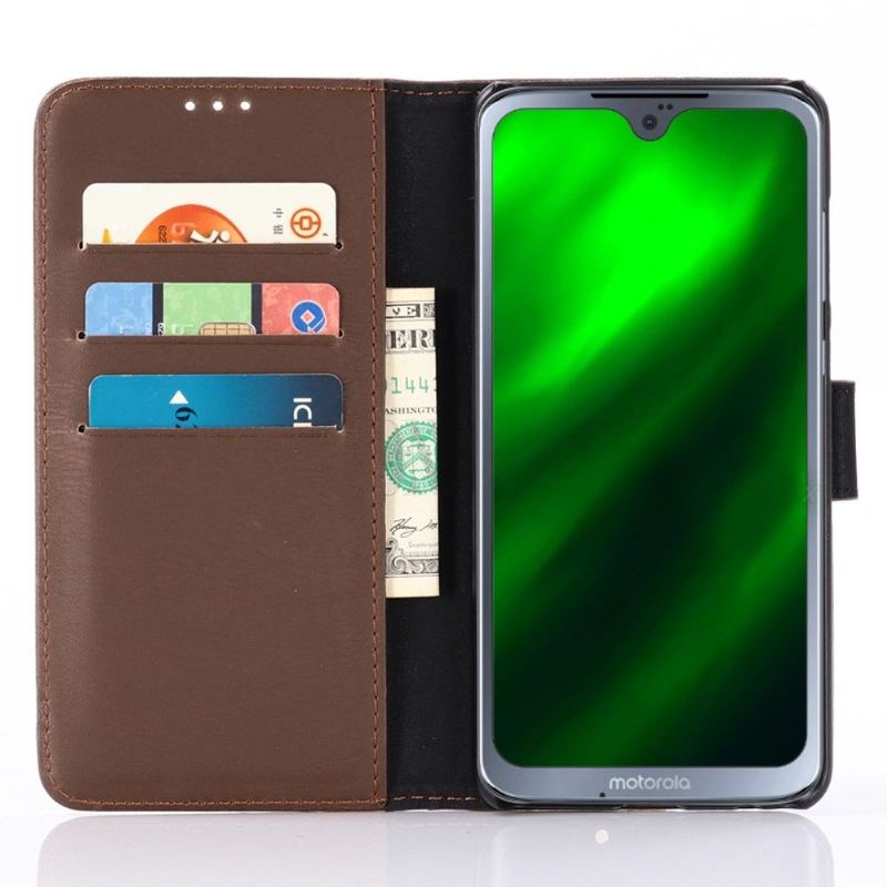 Fodral Case För Motorola Moto G7 Retro Konstläder