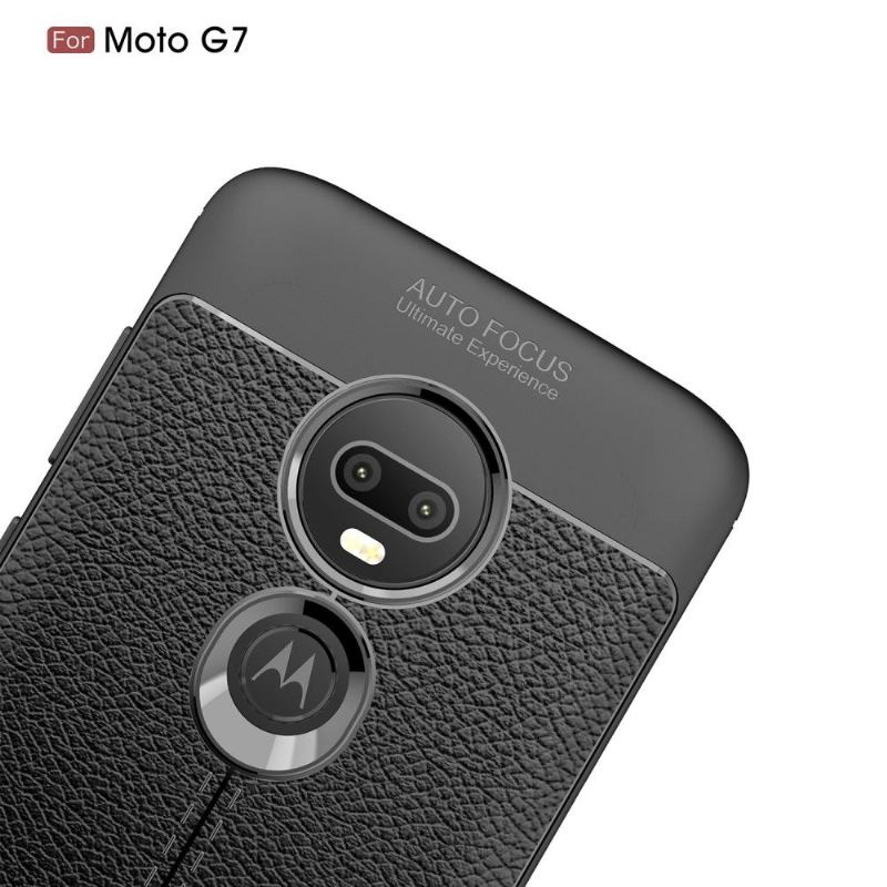 Skal För Motorola Moto G7 Finishing Gel I Konstläder