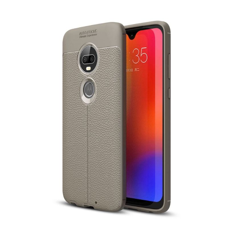 Skal För Motorola Moto G7 Finishing Gel I Konstläder