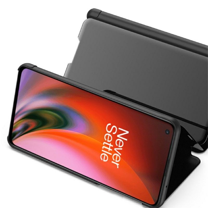 Skal För OnePlus Nord 2 5G Folio-fodral Spegeleffekt