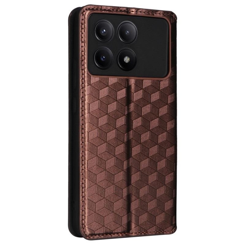 Folio-fodral Poco X6 Pro 5g Telefonfodral 3d-diamanter