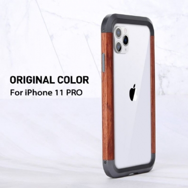 Skal För iPhone 11 Pro Trä Och Metall