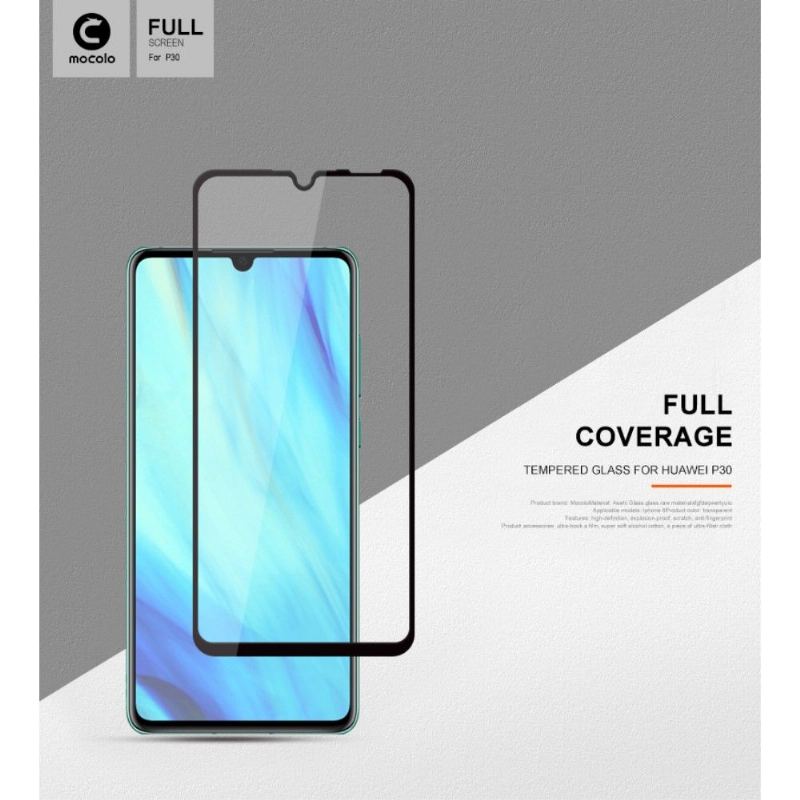 Huawei P30 - Skärmskydd Av Härdat Glas I Full Storlek - Svart