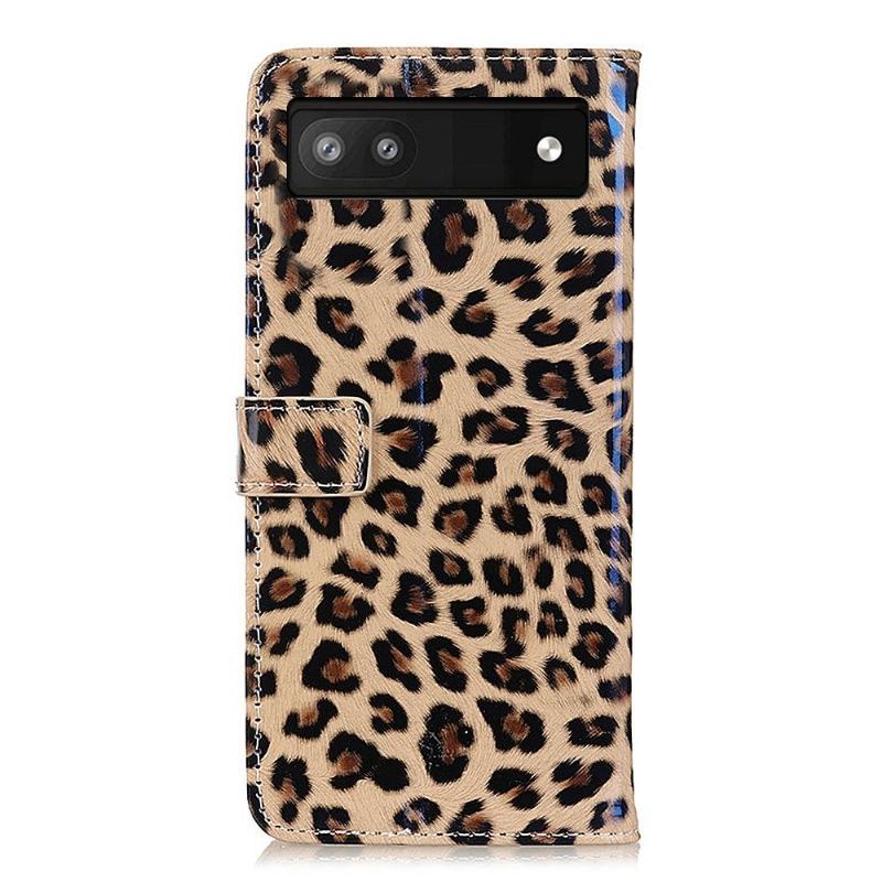 Fodral För Google Pixel 6a Leopardstil I Konstläder