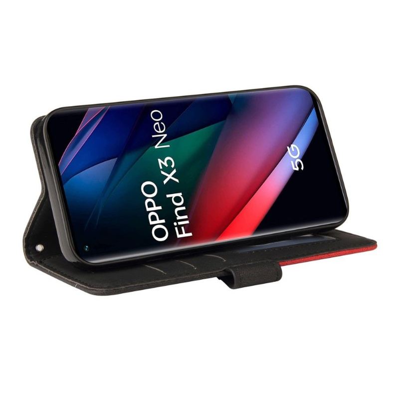 Fodral För Oppo Find X3 Neo Bicolor Konstnärlig