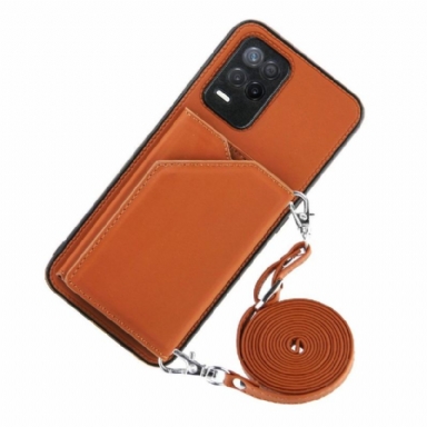 Skal För Realme 8 5G Aude Multi-compartment Lanyard