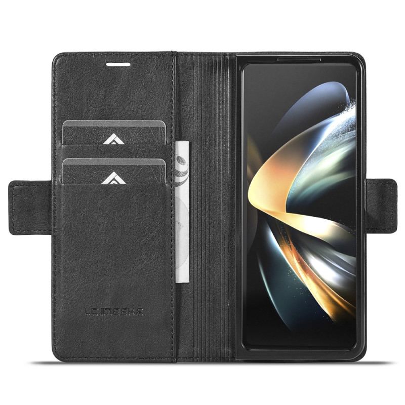 Läderskal Fodral Samsung Galaxy Z Fold 5 Rfid-läderstil Lc.imeeke