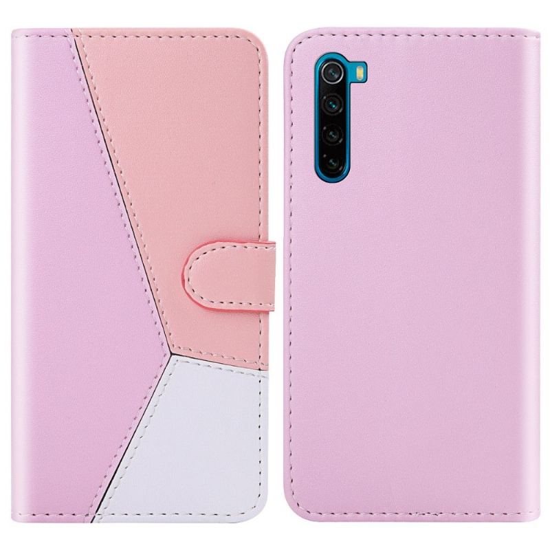 Folio-fodral För Xiaomi Redmi Note 8 2021 Fallskydd Tricolor Konstläder