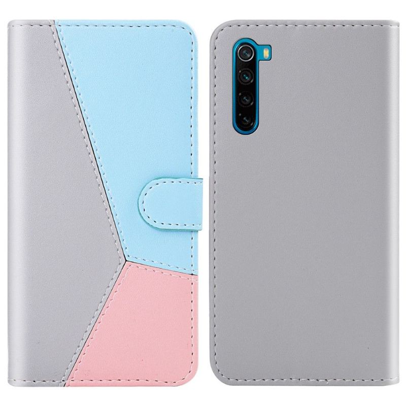 Folio-fodral För Xiaomi Redmi Note 8 2021 Fallskydd Tricolor Konstläder