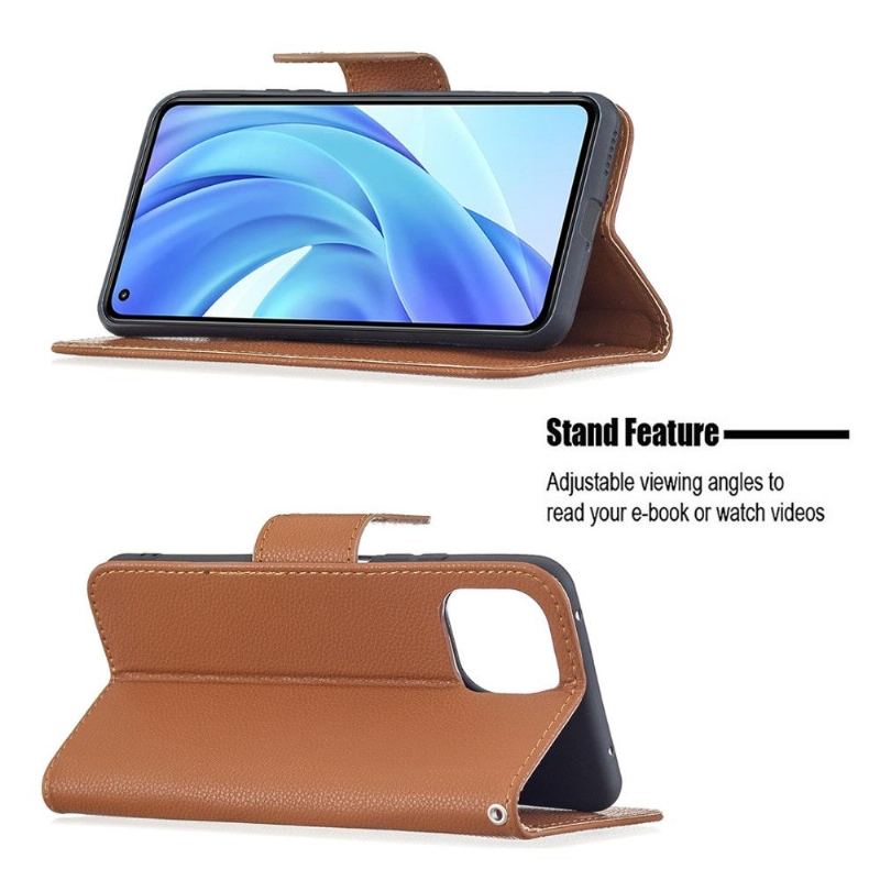 Folio-fodral För Xiaomi Mi 11 Lite 5G NE / Mi 11 Lite / Mi 11 Lite 5G Marta Grained Faux Leather