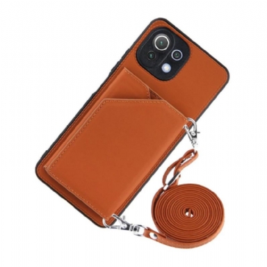 Skal För Xiaomi Mi 11 Lite 5G NE / Mi 11 Lite / Mi 11 Lite 5G Bedrijf Aude Multi-compartment Lanyard