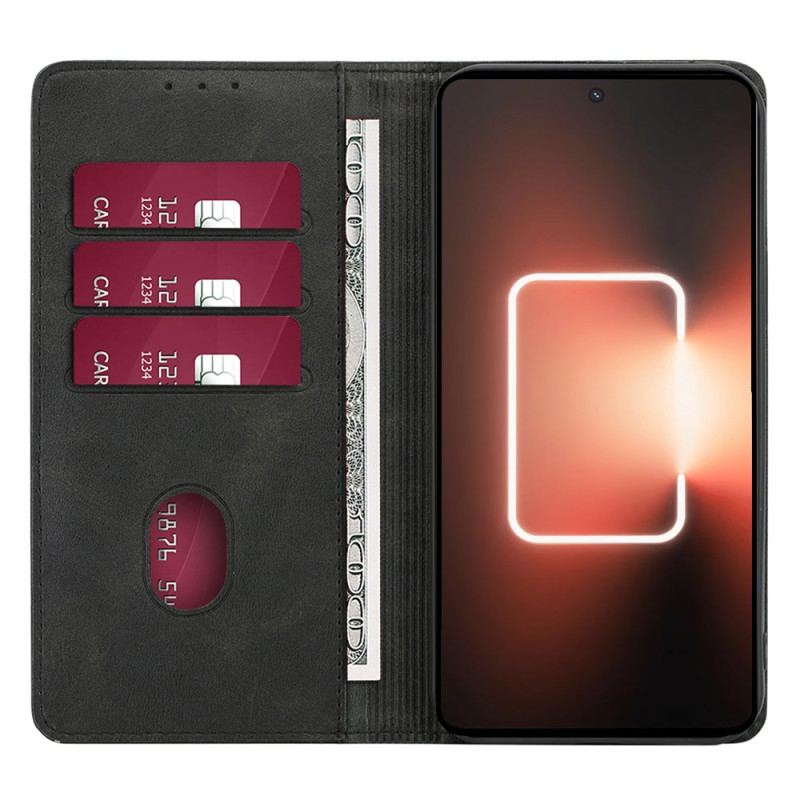 Folio-fodral Realme 12 Pro / 12 Pro Plus Lädereffekt