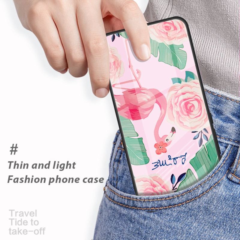 Skal Huawei Pura 70 Telefonfodral Rosa Blommor I Härdat Glas