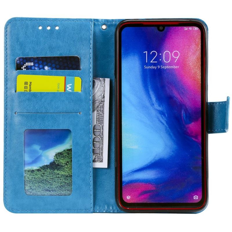 Fodral För Xiaomi Redmi Note 7 Bedrijf Med Sun Mandala Lanyard