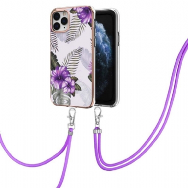 Mobilskal För iPhone 11 Pro Max Med Snodd Exotiska Blommor