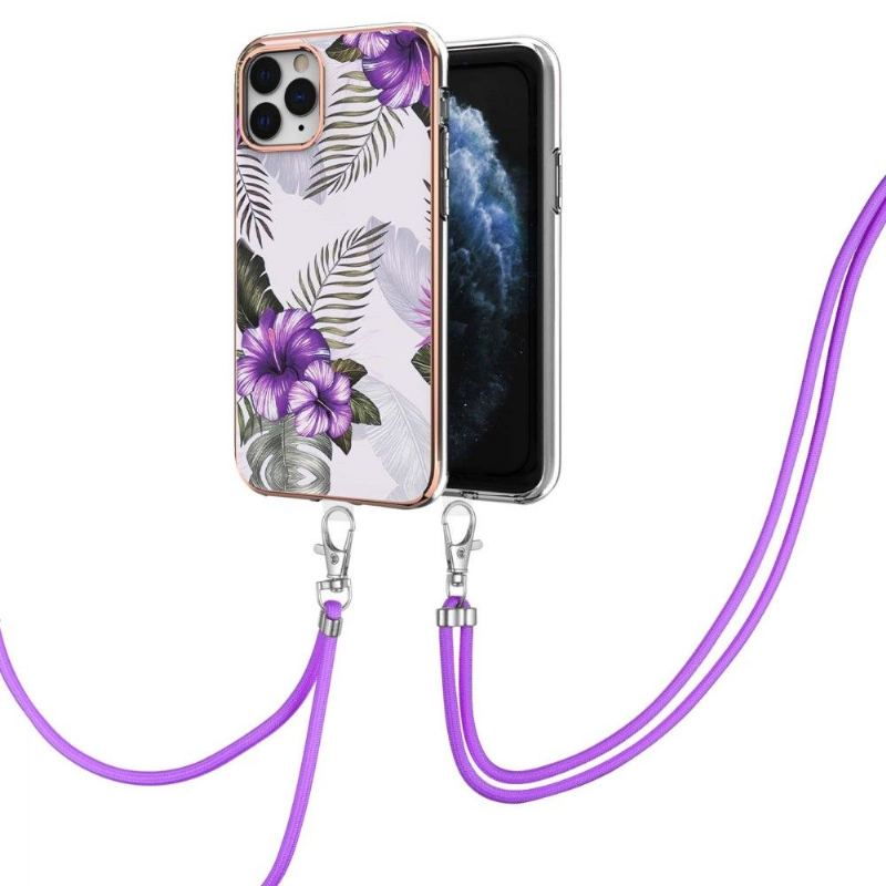 Mobilskal För iPhone 11 Pro Max Med Snodd Exotiska Blommor