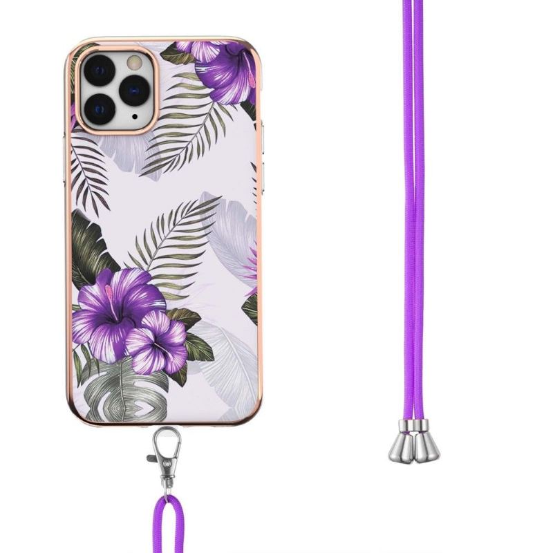 Mobilskal För iPhone 11 Pro Max Med Snodd Exotiska Blommor