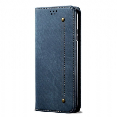 Folio-fodral Xiaomi Redmi Note 12 5G Läderfodral Denim Tyg