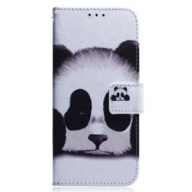 Läderfodral Xiaomi Redmi Note 12 5G Med Kedjar Strappy Panda