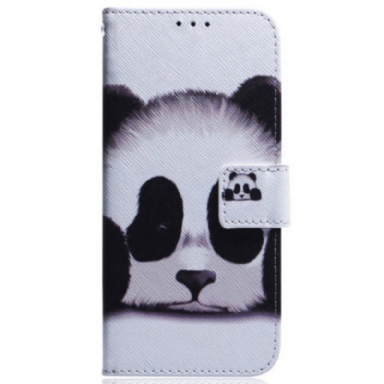 Folio-fodral Moto G73 5G Med Kedjar Strappy Panda