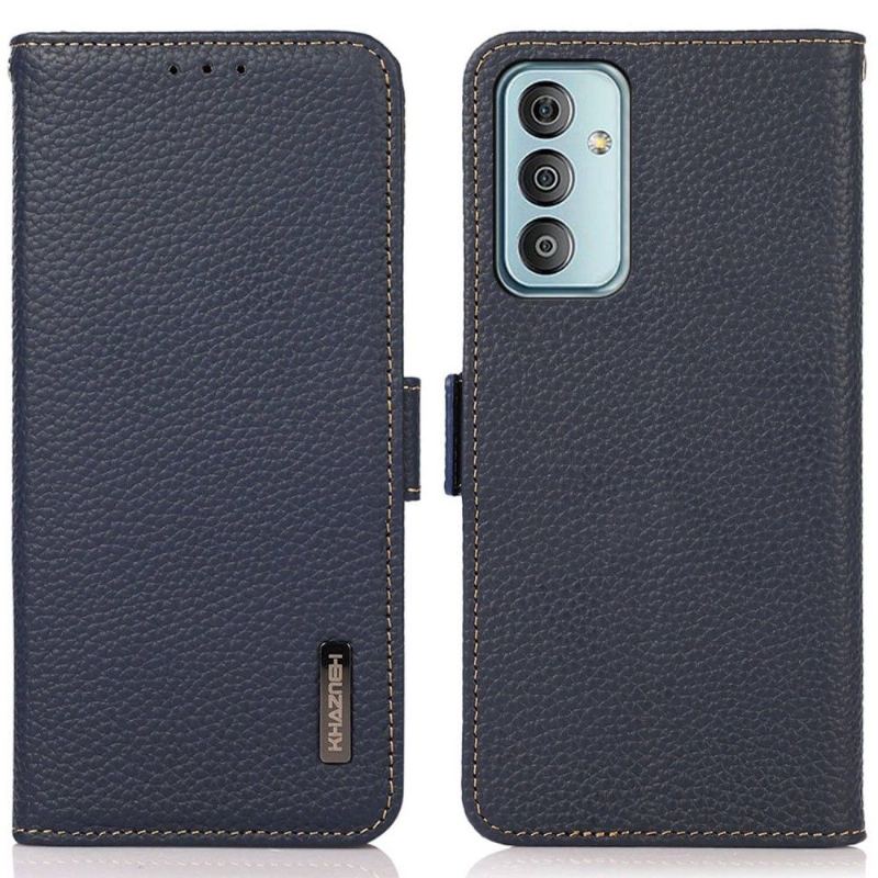 Folio-fodral För Samsung Galaxy M13 Fallskydd Khazneh Grained Leather First