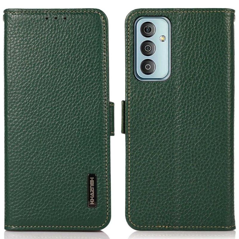 Folio-fodral För Samsung Galaxy M13 Fallskydd Khazneh Grained Leather First