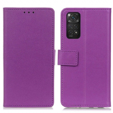 Fodral Xiaomi Redmi Note 11 / 11S Premium Litchi Konstläder