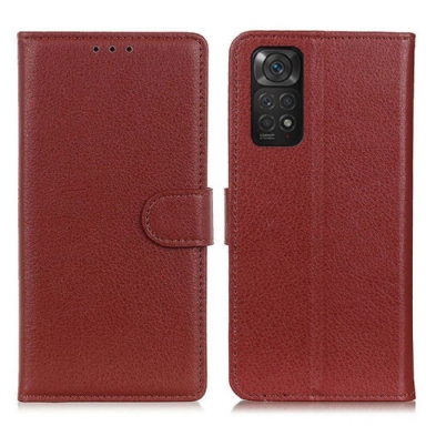 Folio-fodral Xiaomi Redmi Note 11 / 11S Traditionellt Litchi