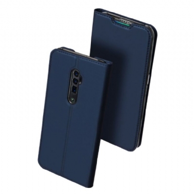 Fodral För Oppo Reno 10x Zoom Hemming Affärsimitation - Marinblå