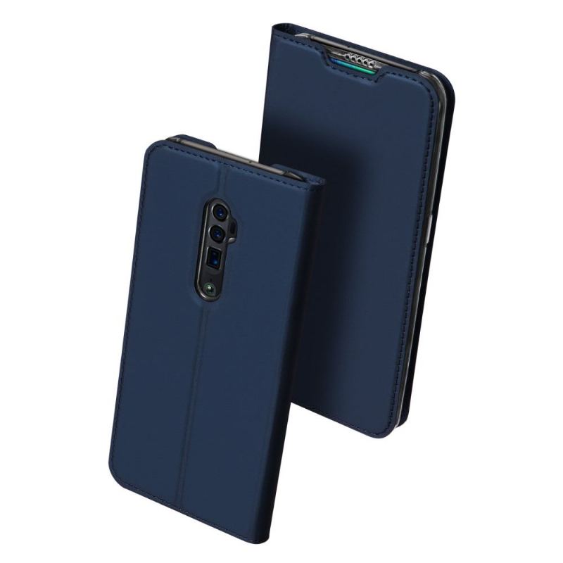 Fodral För Oppo Reno 10x Zoom Hemming Affärsimitation - Marinblå