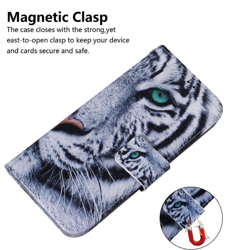 Fodral Case För Samsung Galaxy S22 Plus 5G Tigermönsterstödsfunktion