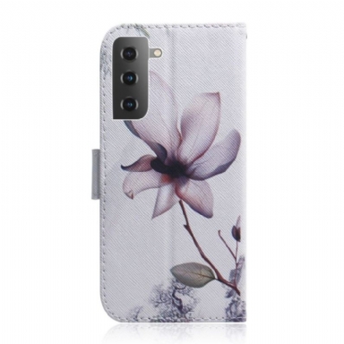 Fodral För Samsung Galaxy S22 Plus 5G Hemming Vildblomma