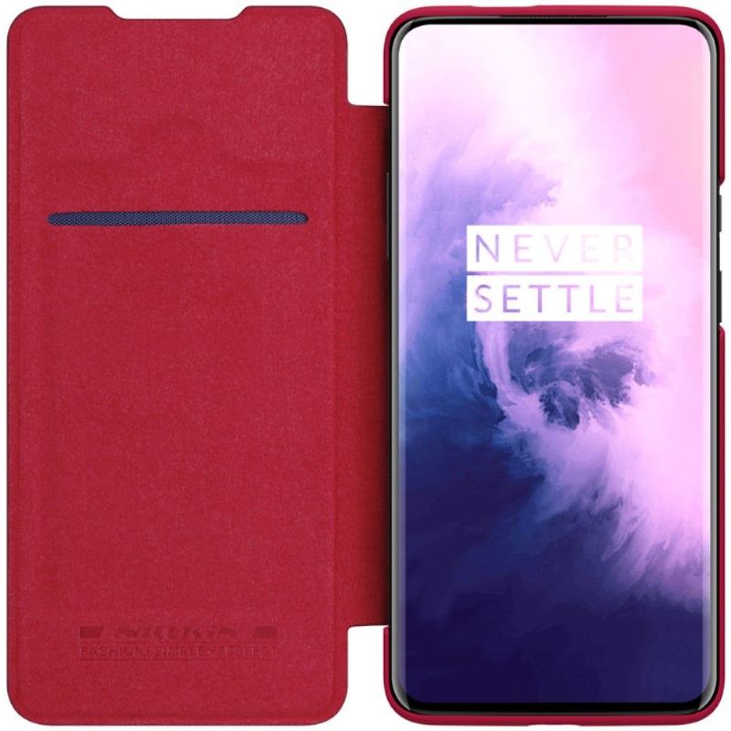 Fodral För OnePlus 7T Pro Nillkin Qin Konstläder