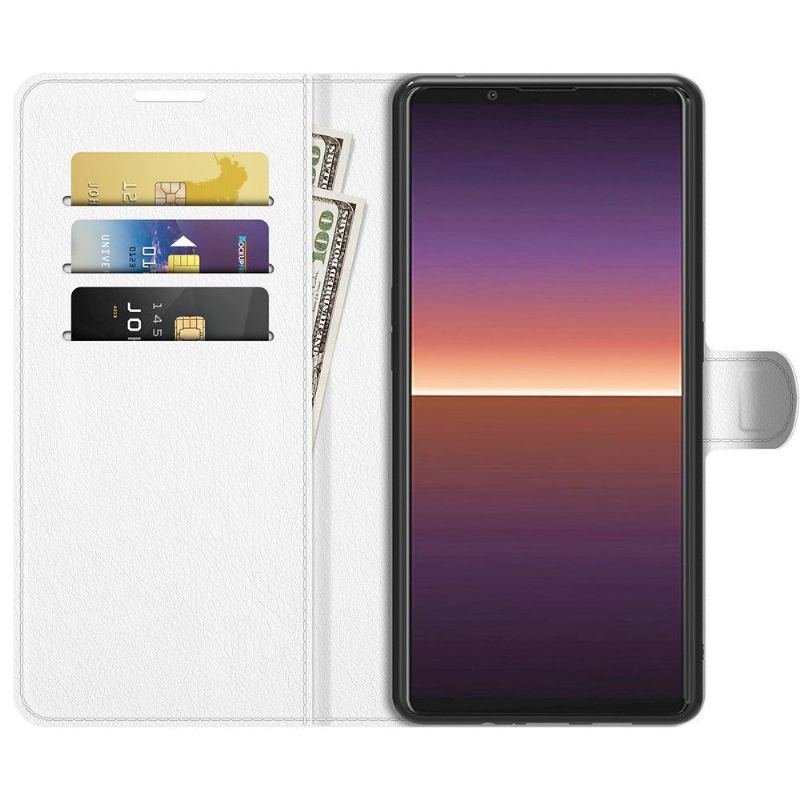 Fodral För Sony Xperia 1 III Hemming Plånboksfodral Läderstil