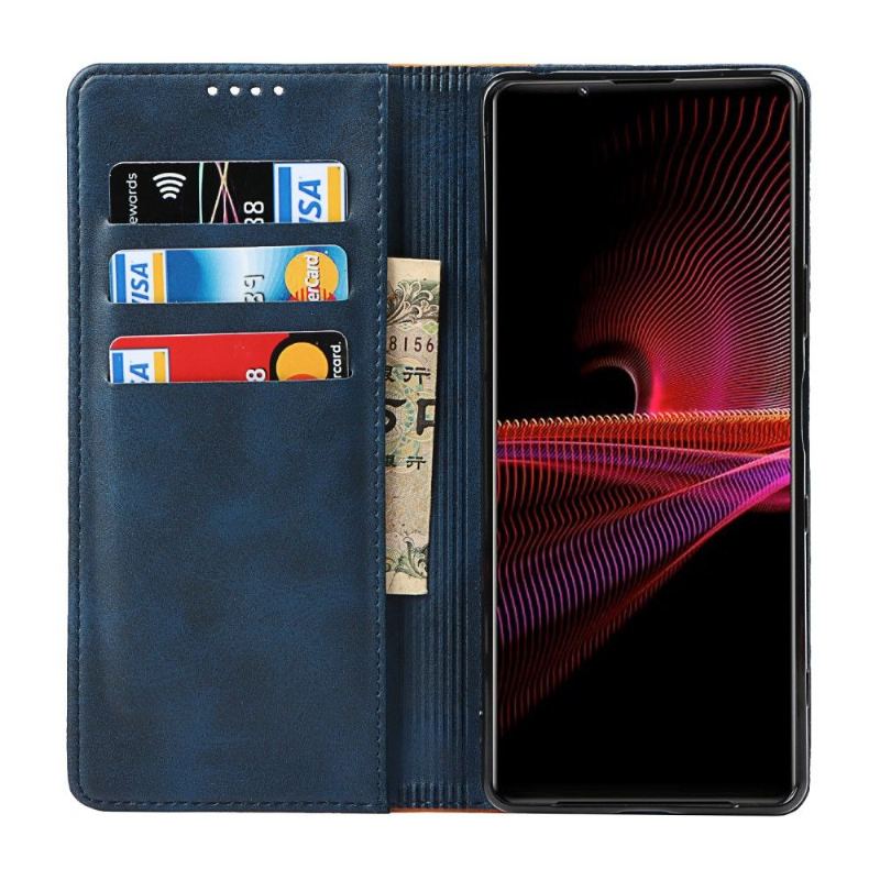 Fodral För Sony Xperia 1 III Lisa Tvåfärgat Konstläder