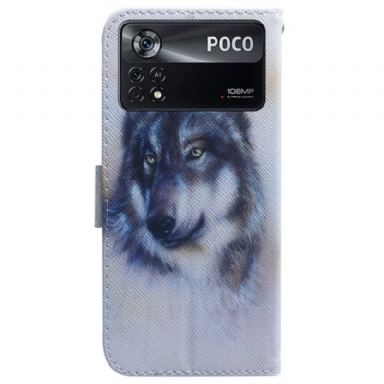 Fodral Case För Poco X4 Pro 5G Wolf Support Funktion