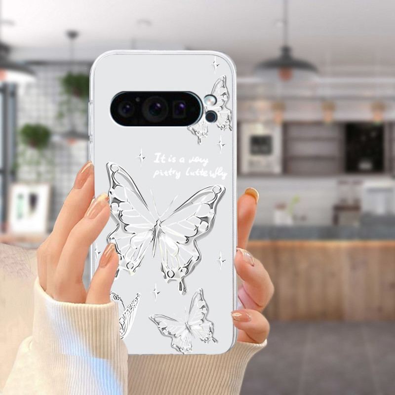 Skal Google Pixel 9 Telefonfodral Fjärilar